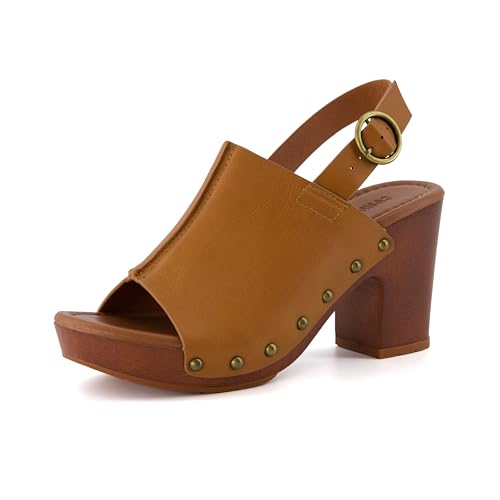 CUSHIONAIRE Women's Sisi Faux Wood Sandal +Comfort Foam & LiteSole Technology, Wide Widths Available