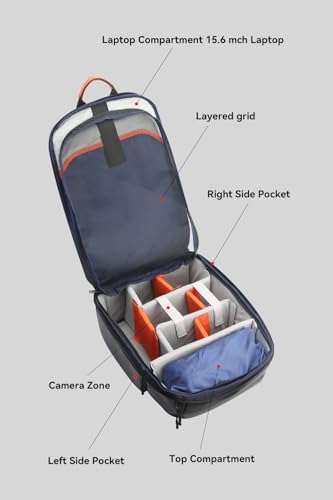 BOPai Camera Backpack Bag Professional Waterproof for Photographers with Rain Cover, Tripod Holder, Small Bag Photography Backpack Case men