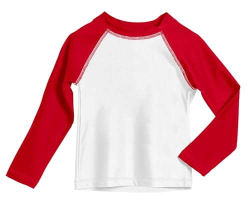 Image of Boys UPF 50+ Color Block Solid Long Sleeve Rashguard