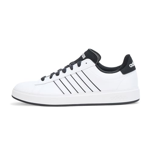 adidas Men's Grand Court 2.0, White/White/Black, 82