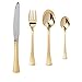 YPYSD Widelec nóż łyżka zestaw 4 szt. złoty nóż widelec łyżka zestaw zastawy stołowej stal nierdzewna sztućce zastawa stołowa zero odpadów sztućce zestaw sztućców kuchenne zestawy urządzeń ze stali nierdzewnej (kolor: 4 szt.)