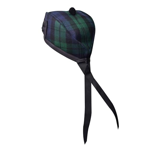 Image of Glengarry Cap-Traditional Scottish Hat, Acrylic Wool Tartan Glengarry hat, Kilts /Bagpipes Accessories