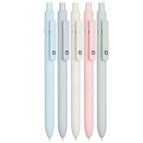 5 個格納式ゲルペン速乾性ジャーナリングペンオフィス筆記用具描画ジャーナリングスケッチクリエイティブツール
