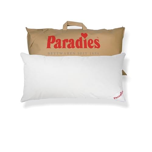 PARADIES Kissen 40x80 cm Softy medium Bio, Öko-Tex Zertifiziert Standard 100 Klasse 1, medizinisch getestet, Kopfkissen mit Reißverschluss 8 PARADIES Dreikammer-Kopfkissen 40x80 cm - 100g + 220g - Abbie medium Bio - mittelfestes Daunenkissen 40x80 mit RDS zertifizierten Gänsefedern und Daunen