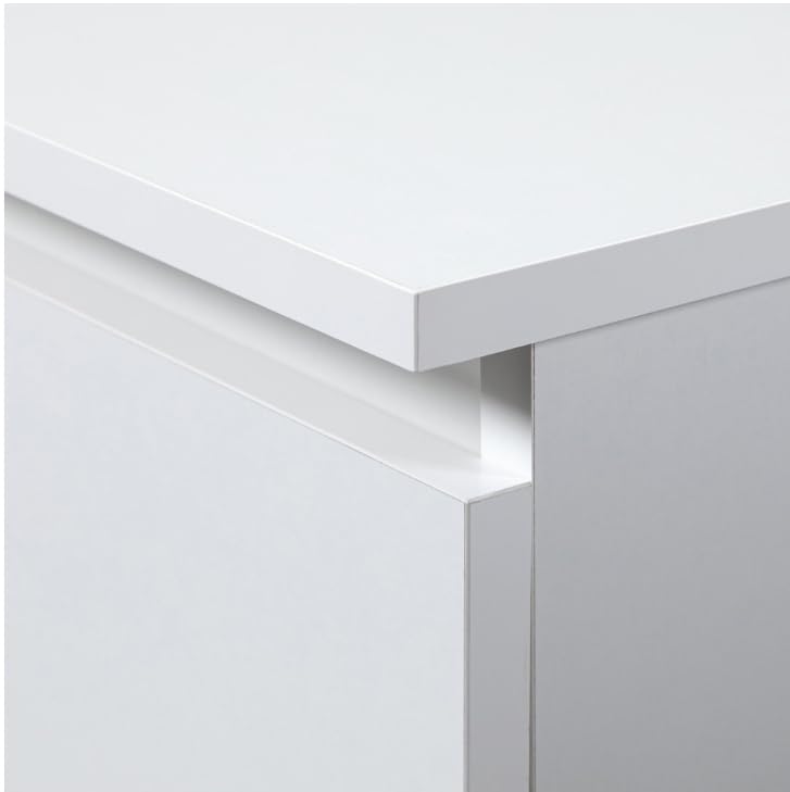 BDW - Commode à 8 tiroirs, Commode K160, Buffet, Meuble de Salon, Chambre à Coucher, Couloir, Armoire de Bureau, matériau Robuste et Design Moderne - 160x40x99 cm, Blanc
