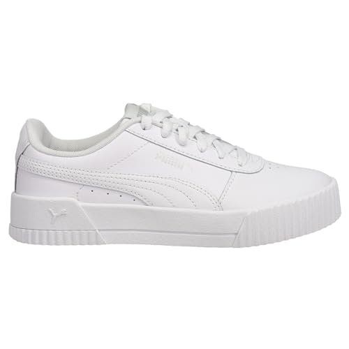Image of PUMA Women's Carina Sneaker, White Silver, 8.5 M US