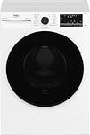 Beko - BWT584BF -Lavatrice filtro microplastiche, 8kg, Cl A, 1400 giri, motore inverter, Display touch, oblò nero, funzione a vapore SteamCure™, vasca in plastica PET riciclata, Bluetooth