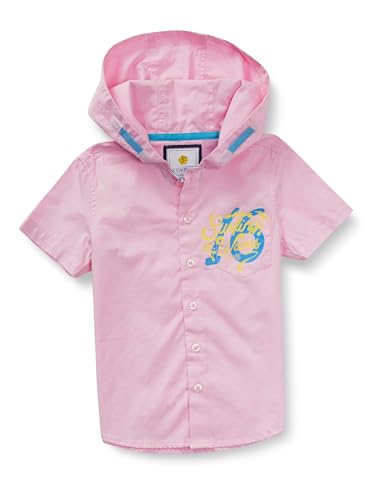 Image of Amazon Brand - Symbol Boys 100% Cotton Hooded Casual Shirt | Half Sleeves | Regular Fit | Age 2-7 Years