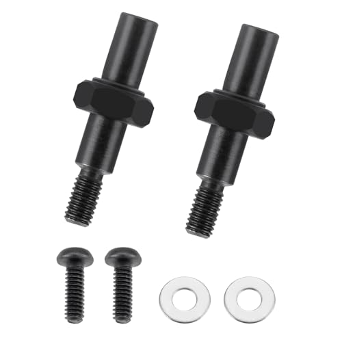 RCHUBAM 1Set Front Drive Stub Axles CVD Front Joint Drive Shaft 8mm to 7mm Compatible with 1/18 Losi Mini-T 2.0 & Mini-B 1/16 Scale RC Off-Road Car Truck (Black)