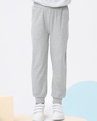 Image of GFQLONG Toddler Boys 2 Pack Cotton Active Jogger Sweatpants,Kids Casual Athletic Solid Pocket Pull On Pants