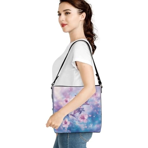 Image of HUGS IDEA Boho Bags for Women Leather Handbag Shoulder Bucket Crossbody Purse