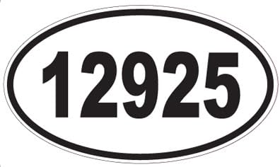 Number 12925 Oval Sticker