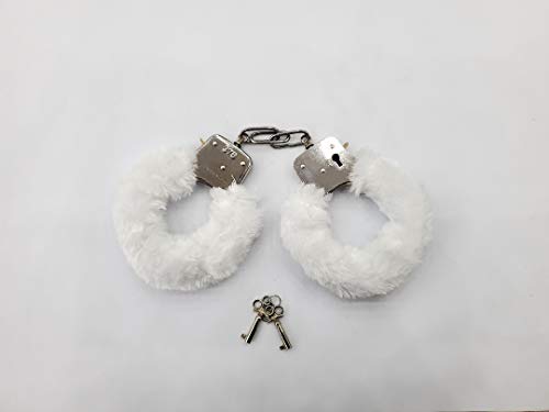 J&X. Plush Toy Handcuffs with Keys Toy Police Costume Prop Accessories Party Supplies