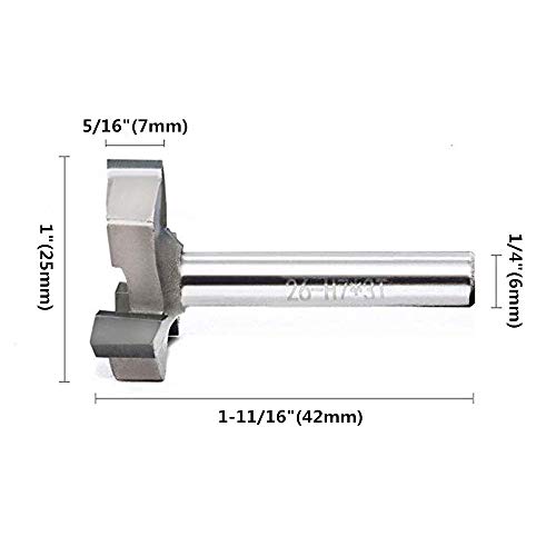 Profession PROFESSION-465874011 Cnc Spoilboard Bit Surfacing Bit 1/4 Inch Shank End Mill Cutters T Slot Mill Planing Tool Router Woodworking Tool thumb #1
