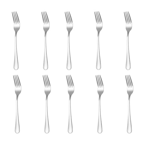 Dessert Forks, 10-Piece Cake Forks Set, Elegant Small Forks for Wedding Receptions, Buffet Dining, Family Gatherings, Outdoor Picnics, and Restaurant Dessert Service