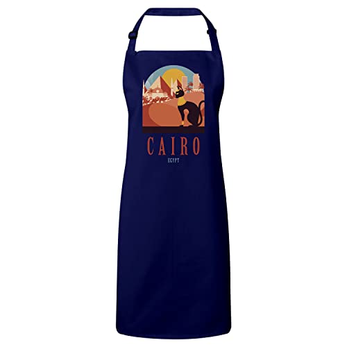 Tablier cuisine premium navy finition supérieure illustration Égypte