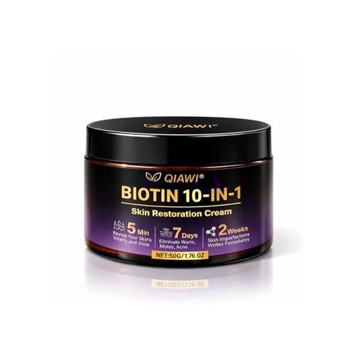 QIAWI Biotin 10-in-1 Skin Care Cream for Face & Neck,50g