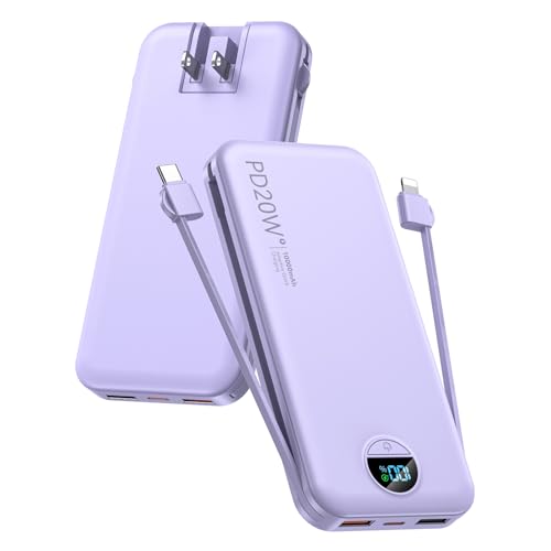 Portable Charger, 10000mAh PD20W USB C Fast Charging Power Bank with...