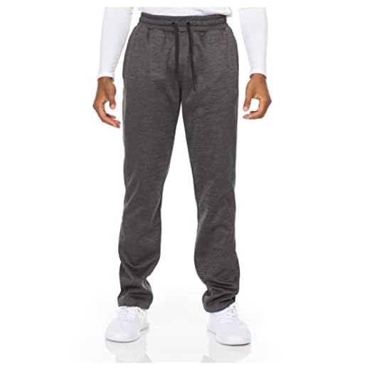Russell Athletic Men's Athletic Fit Fleece Pant, Black Space Dye, Large
