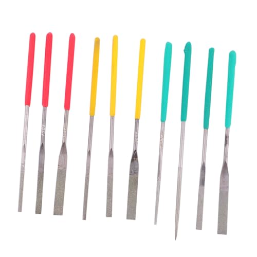 Uonlytech Diamond File Set Carbide Burrs Bits for Grinding Polishing Tools Rubber Handle Set of Metal File for Diy Crafts