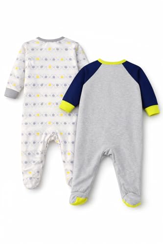 Image of TuddyBuddy 100% Cotton Multi Color Zipper Romper Sleepsuit /Romper /Jumpsuit for Baby Boy & Baby Girl