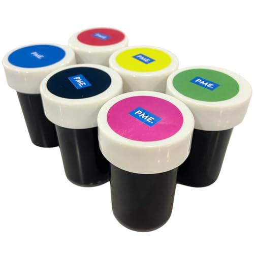 PME, Pack 6 Colorantes Alimentarios en Pasta para Repostería, Colorantes de Alta Concentración,...