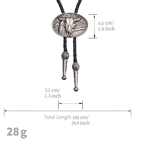 Image of GelConnie Bolo Ties for Men Women Western Cowboy Tie Mens Western Necklace Leather Necktie Gold Bolero Tie Cowboy Necklace