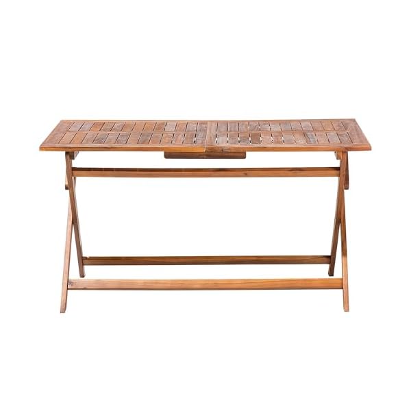 Beliani Cento Gartentisch Set Akazienholz Dunkelbraun