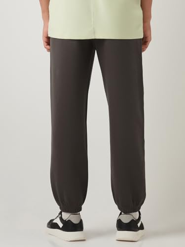 Image of Bewakoof Men's Solid Oversized Fit Cotton Joggers