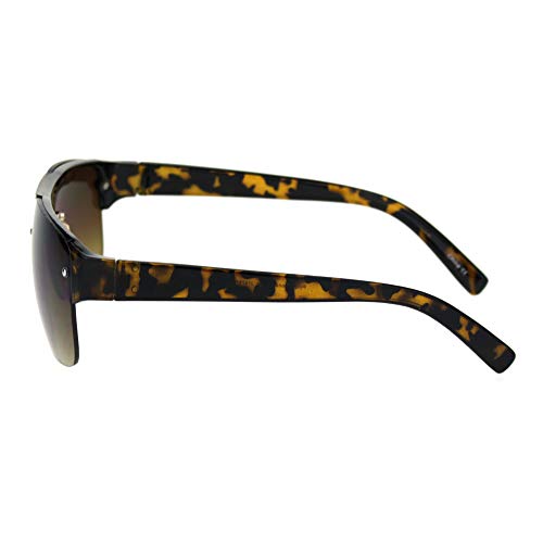 SA106 Minimal Mod Rectangular Half Rim Mens Plastic Designer Sunglasses3