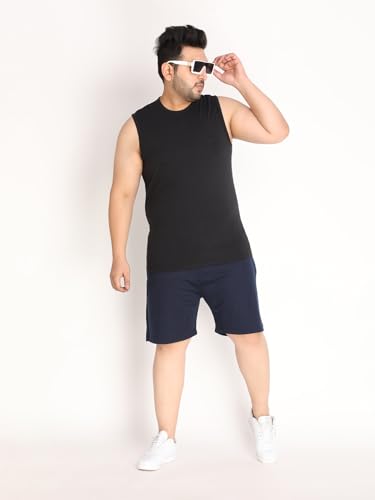 Image of CHKOKKO Men Cotton Regular Fit Tank Tops Sleeveless T-Shirt Gym Wear Vest Solid Stylish Round Neck Running Sando For Sports Workout Fitness & Casual Or Beach Wear