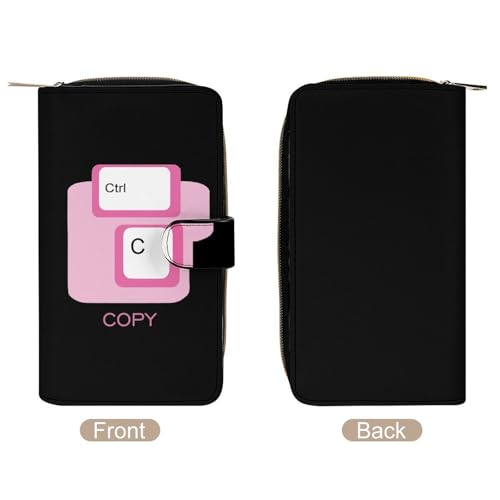 Ctrl C Copy Keyboard Long Wallet for Women Men Purses Coin Pouch Credit Card Holder Organizer3