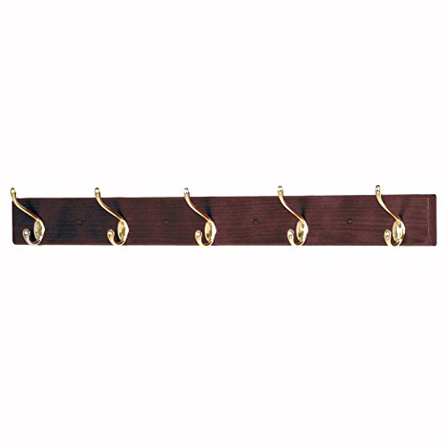 Wooden Mallet 12-Inch 2-Peg Coat Rack Mahogany