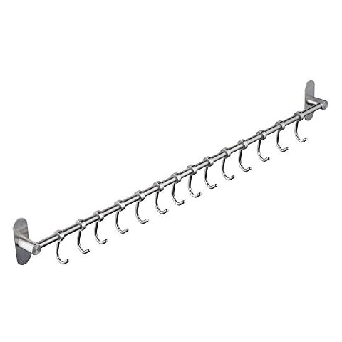 Kelelife Perchero para Utensilios con 12 Ganchos Extraíbles sin Clavos Cover