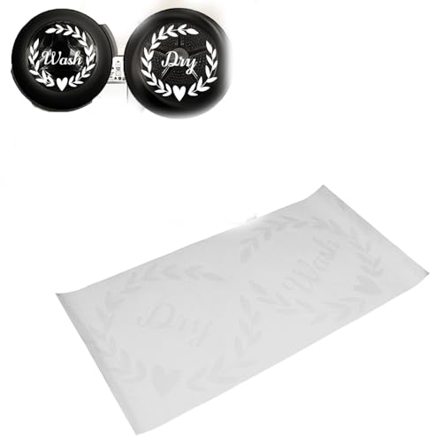 lvifloae Autocollants muraux pour buanderie, autocollants muraux autocollants pour sèche-linge, machines à laver pour maison, appartement, machine à laver,...