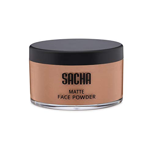 Loose Face Powder by Sacha Cosmetics, Best Matte Finishing Powder for use alone or Setting your Makeup Foundation to give a Flawless Beautiful Finish, for All Skin Types, 1.25 oz, Perfect Copper