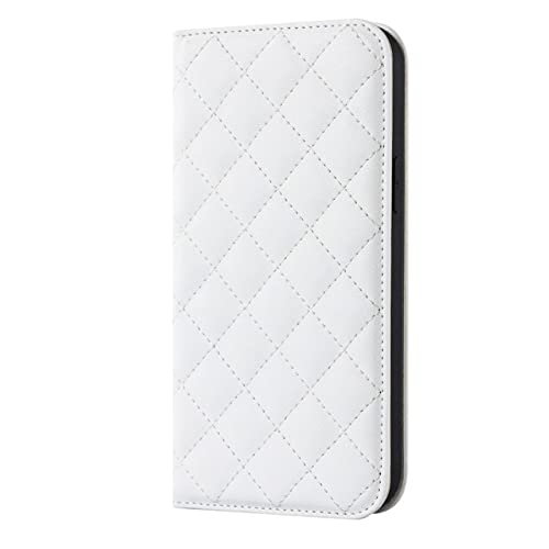 Coque en cuir PU blanc pour iPhone 14 Pro avec support et fentes cartes
