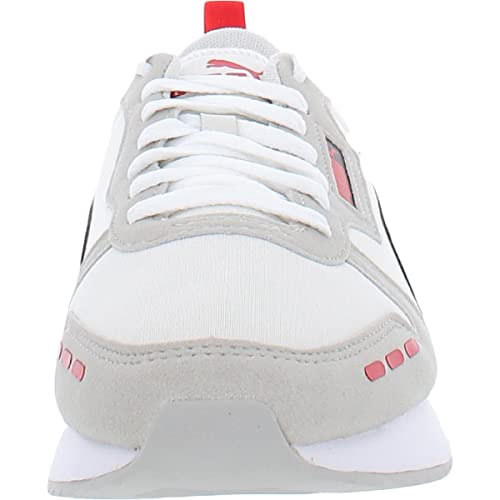 PUMA PUMA Men's R78 Mesh, Vaporous Gray Black Gray Violet High Risk Red, 13