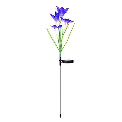 Liuqingwind 7O52WMG5UXRIWL4WMOWXJH8 Outdoor Solar Garden Stake Lights White/Multi-Color Changing Artificial Lily Solar Power Led Lamp Landscape Light cover