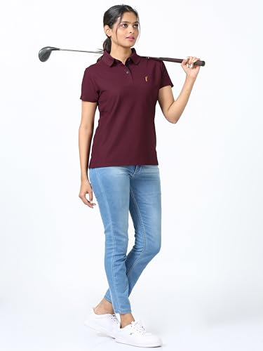 Image of STELLERS Women's Premium Polo T-Shirt, Regular Fit | Odour Resistant | Wrinkle Free | Quick Dry | Stretchable | Lightweight | Breathable | Sustainable | Anti-Static | Feather Touch Feel
