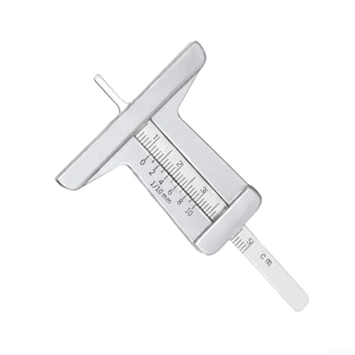 Misuratore di profondità del battistrada in acciaio inossidabile con scala incisa chiara per una valutazione precisa dell'usura dei pneumatici e un design compatto per un facile utilizzo (B)