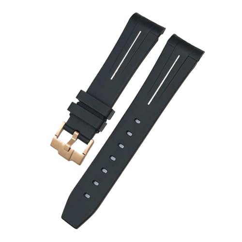 �t�b�f�S�����V���R�����r���v�o���h 19mm/20mm �����b�N�X �T�u�}���[�i �f�C�g�i GMT�}�X�^�[�Ή� Viton FKM �r���v�X�g���b�v (�u���b�N/�z���C�g/���[�Y�S�[���h�A20mm)