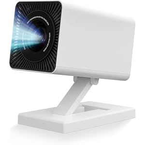 Mini ProjectorProjector with WIFI 6 and Bluetooth, 4K 1080P Support Portable Projector Movie Auto Keystone for Laptop, PC, Smartphone