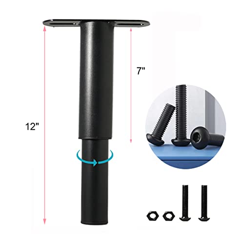 Adjustable Height Center Support Leg, Bed Frame Center Slats Heavy Support Leg, Extra Durable Steel Furniture Feet For Sofa Furniture, Table, King Bed, Metal Steel Feet Replacement Parts(1Pcs, 7"-12") #TOP2