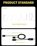 YONGMING Car Led Interior Lights, 5M 16FT 7 Colors Multi-Colour Decorative Mood Lighting for Vehicle Ambient Lighting Atmosphere, USB EL Wire Car Led Interior Strip Light - Image 2