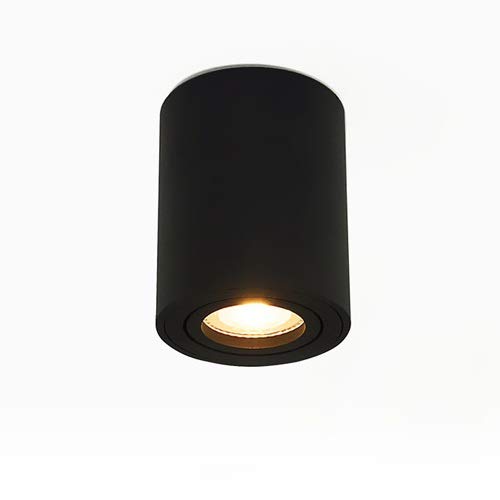 Lampe de porche ronde alu LED orientable à 360° lumière chaude
