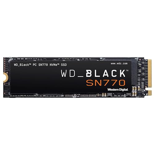 WD_BLACK SN700 2TB SSD Interno, M.2 2280 NVMe SSD con velocità fino a 5150 MB/s, 4850 MBs in scrittura, alte prestazioni per gaming, con PCIe Gen 4.0, SSD Gaming, Nero