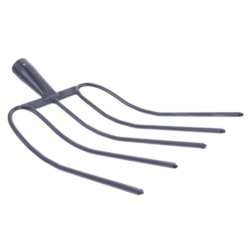 ibasenice Forca Per Letame e Forcone Versatile Per Giardinaggio, Attrezzo Agricolo Portatile Per Esterni, Forca Pratica Per Erba in Materiali Resistenti Adatta Per Orti e Fattorie