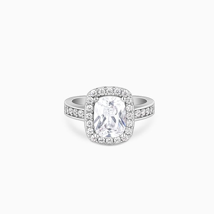 925 Silver Classic Solitaire Ring, Adjustable | Gifts for Women and Girls | With Certificate of Authenticity and 925 Stamp | 6 Months Warranty