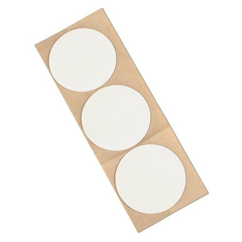 Image of TapeCase VF32W Vinyl Foam Tape - [Roll of 100] 4 in., White, Double Coated, Acrylic Adhesive Tape Circles with Closed Cell Foam